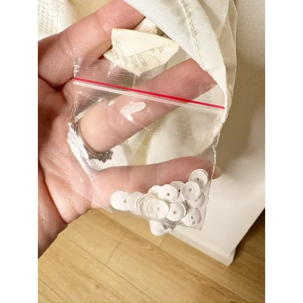 NWT Anthro Forever That Girl Strapless Slim Cream White Midi Dress Sequin Column - Picture 13 of 15